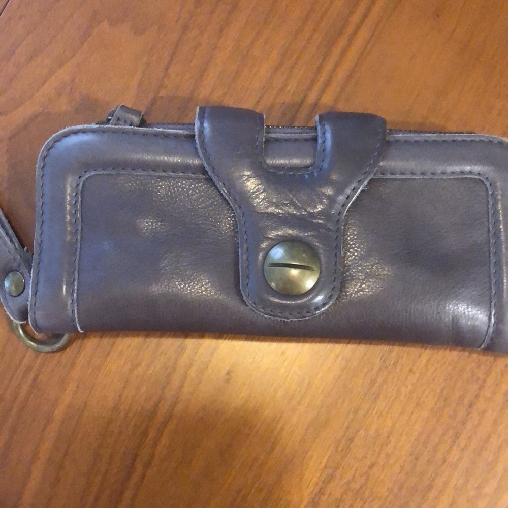 Gerard Darel leather wallet with arm strap